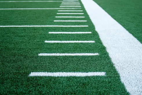 a soccer field made of astroturf and installed by Maricopa Turf Pros